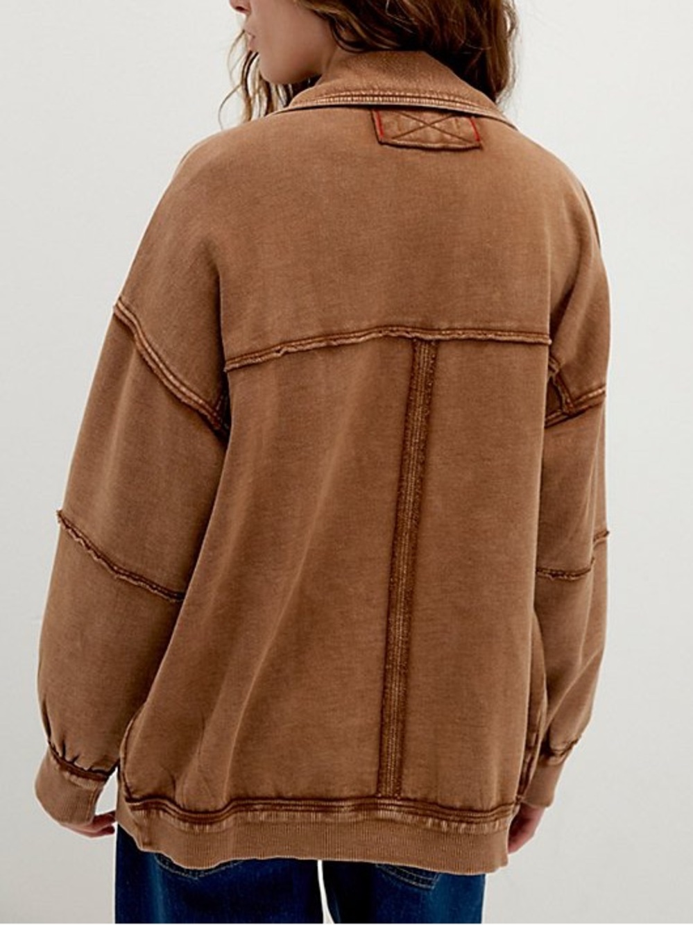 FREE PEOPLE Gauge Cardi Oversized Button Jacket Size XS - Picture 2 of 10